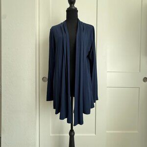 Women's Lightweight Open Cardigan Navy Blue by Karen Scott Size M
